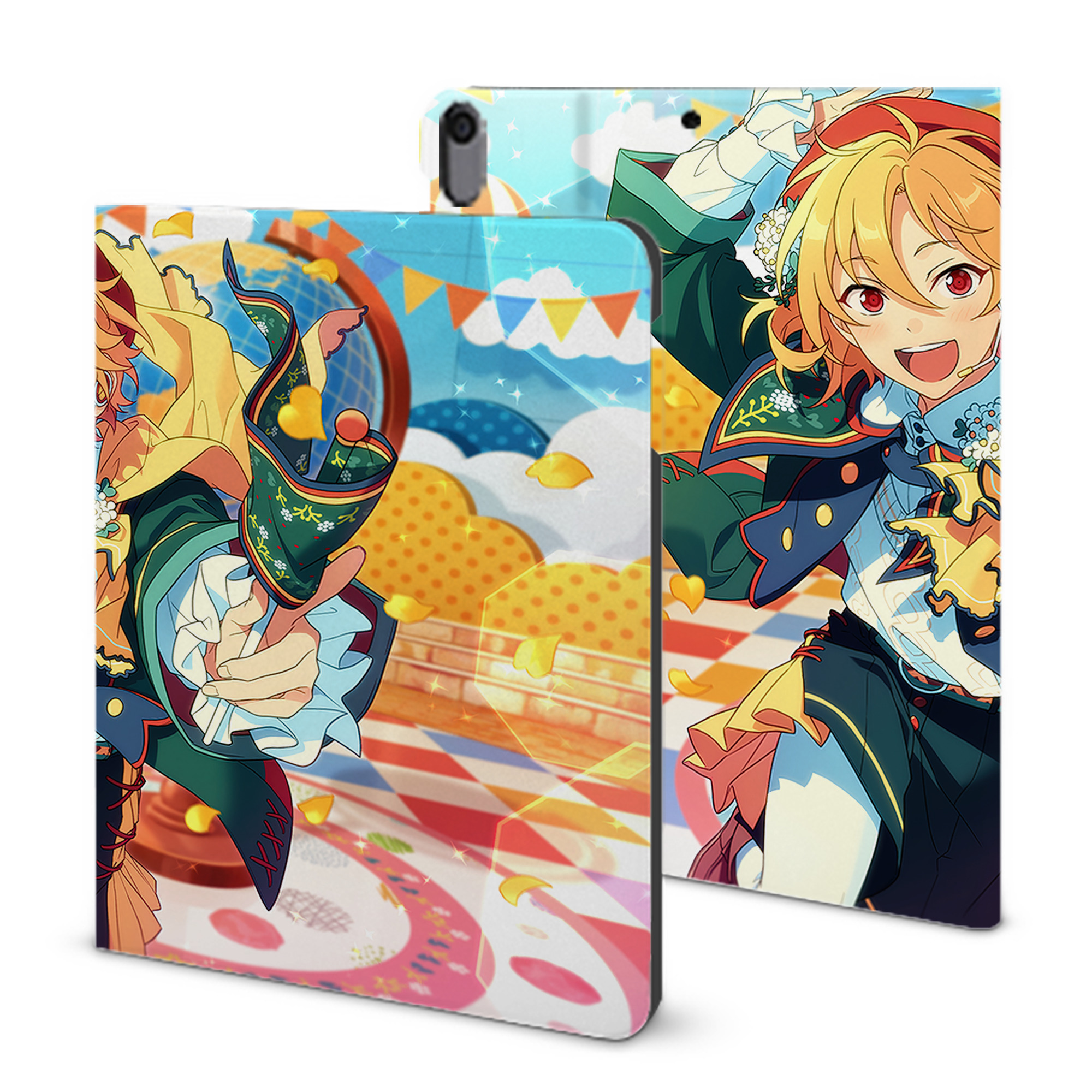（画像用） あんさんぶるスターズ! Ensemble Stars IPad ケース ブック型 PUレザー TPU 耐衝撃 軽量 薄型 ペン収納なし 全面保護 IPad 各モデル対応
